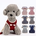 thumbnail image 1 of Dog Leash Set Chest Strap + Traction Rope Comfortable Breathable Vest-type Bowknot Evening Dress Chest Harness Pet Supplies For Small Dog, 1 of 7