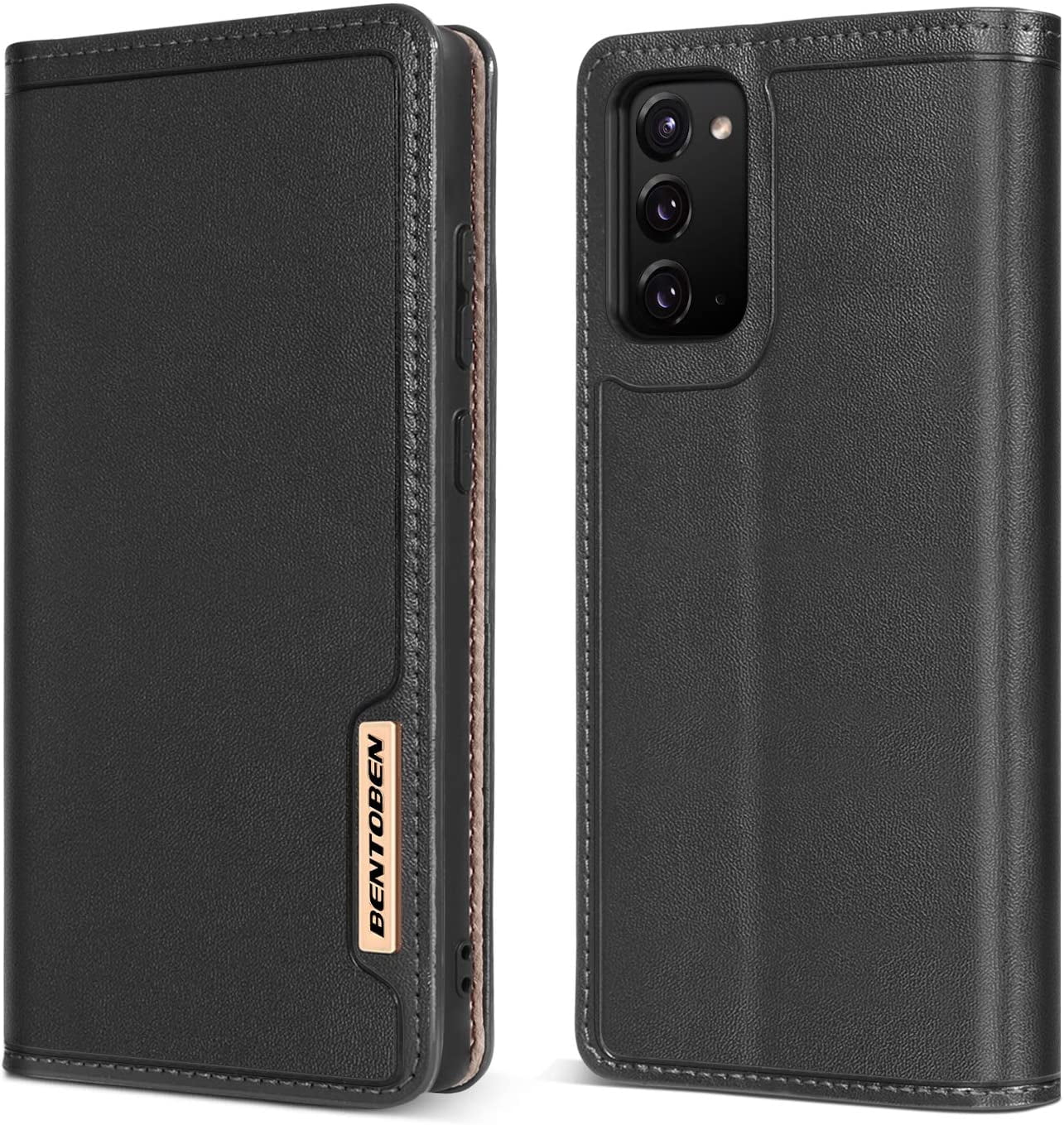 Samsung Galaxy Note 20 Wallet Case, Genuine Leather Heavy Duty Rugged