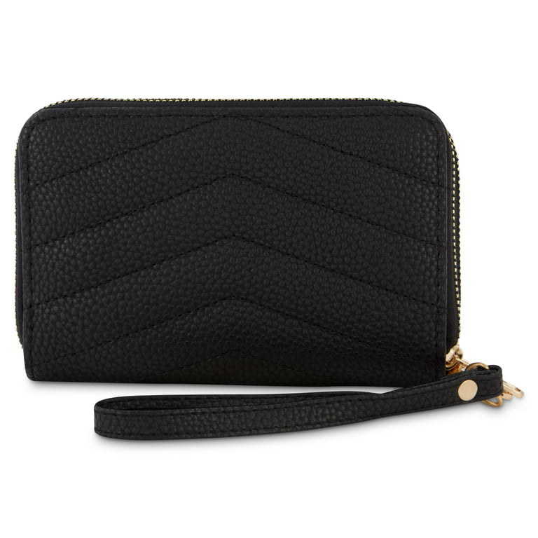 Monogram Quilted Leather Wallet Clutch