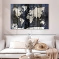 thumbnail image 2 of Elephant Stock Wood Texture World Map Wall Art - Horizontal Canvas Wall Art - Living Room Wall Decor - Map Canvas - Gray And Black Decor - 51" x 34", 2 of 8
