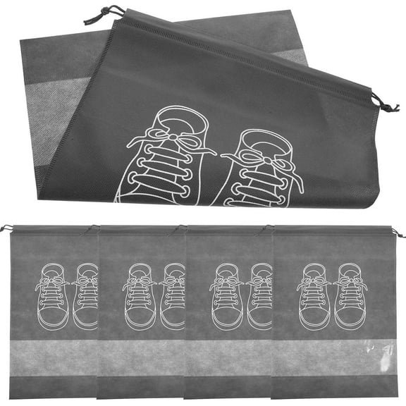 PAMINGONO 5Pcs Travel Shoe Bags Non Woven Fabric Dustproof for Shoes Socks Underwear