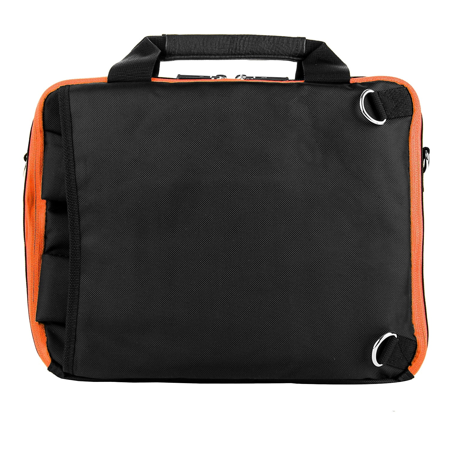 Vangoddy Laptop Briefcase Black/Orange Nylon (PT_NBKLEA284_17)