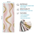 thumbnail image 2 of Pink Marble Gold Wave Pattern Hot Yoga Mat Towel Non Slip for Hot Yoga - Quick-Drying Yoga Mat Cover with 4 Corner Pockets with Travel Bag - Hot Yoga Towel Non Slip 70"x26", 2 of 6