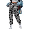 thumbnail image 1 of Pantalones de túnica de cintura elástica con estampado informal a la moda para mujer Pompotops ulkah940403, 1 of 5