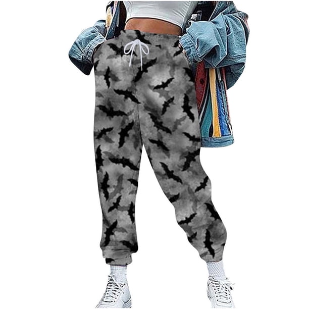 Pantalones de túnica de cintura elástica con estampado informal a la moda para mujer Pompotops ulkah940403