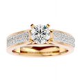 thumbnail image 2 of 2.20 Ct Round Cut Moissanite Diamond Luxurious Ring for Wedding Gift in 18K Yellow Gold Size 8.5 (D/VVS1) by Diamond-Capitals, 2 of 8