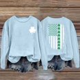 thumbnail image 2 of DondPO Chandail en Molleton de la Saint-Patrick pour Femmes, Sweat à Capuche Amusant, Col Rond, Manches Longues, Pull d'Automne, Chemises de la Saint-Patrick, Chandail en Molleton Surdimensionné pour Femmes, Bleu TG en Solde!, 2 of 4
