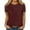 Red, variant on ZQUUVOU Women's T-Shirt Solid Short Sleeves Blouse Round Neck Top Burgundy