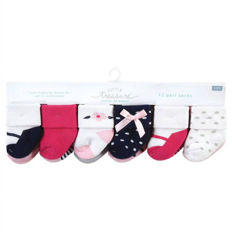 Little Treasure Infant Girl Newborn Socks Polished 0 6 Months
