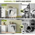 thumbnail image 6 of SELOOYE Double Tilt Out Trash Can Cabinet Hidden Kitchen Trash Can, 20 Gallons Freestanding Recycling Cabinet with Hideaway Drawers Pet Proof Trash Can for Kitchen Living Room, White, 6 of 7