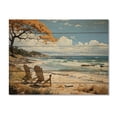 thumbnail image 3 of Designart "Bliss Pastoral Coastal Beach painting" Nautical & Beach Print on Natural Pine Wood, 3 of 5