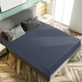 thumbnail image 2 of PiccoCasa Deep Pocket Striped Adult Fitted Bed Sheet, 16 in, Ultra-Soft Microfiber, Full Size Navy, 2 of 7