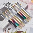 thumbnail image 5 of 10Pcs Empty Tube Pens Floating DIY Pens Creative Empty Pen Gold Cap for DIY Glitter Epoxy Resin Crystal Pen 5 Colors, 5 of 5