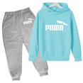 thumbnail image 3 of Ropa de otoño/invierno para niños Sudadera con capucha Abrigo para niños Sudadera para niñas + Pantalones Regalo de 2 piezas Chándal encantador de moda informal y bonito para niñas, 3 of 5