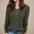 thumbnail image 2 of NINGMENG Womens Tops Solid Color Long Sleeve Tunic Crew Neck Sweaters Trendy Tops Pullover Tee Shirts Daily-Wear,Green,XXL, 2 of 5