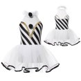 thumbnail image 6 of YEAHDOR Kids Girls Christmas Ballet Dance Dress Stripes Backless Tutu Leotard Dress Halloween Carnival Costume Outfit Black 12, 6 of 7