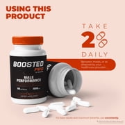 Boosted Pro Pills for Men, BoostedPro Dietary Supplement, Official Capsules for Maximum Blood Flow Support, Boost Pro Vitamins Health Reviews (60 Capsules)