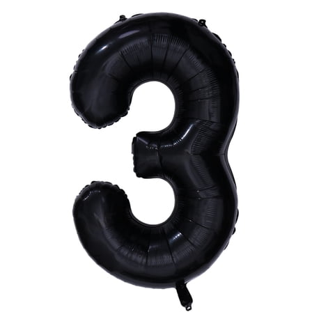 OUNONA 40 Inch Black 30 Number Balloons for Birthday Party Decoration Jumbo Foil Balloons for Party Supplies