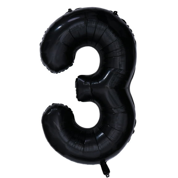 OUNONA 40 Inch Black 30 Number Balloons for Birthday Party Decoration Jumbo Foil Balloons for Party Supplies