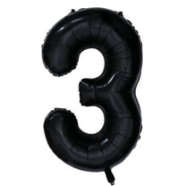 OUNONA 40 Inch Black 30 Number Balloons for Birthday Party Decoration Jumbo Foil Balloons for Party Supplies