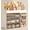 White and clear, variant on HBlife Makeup Organizer Countertop with Brush Holder, Vanity Bathroom Organizers with Drawers, All White