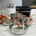 thumbnail image 2 of Gibson Anston 8 Piece Stainless Steel Cookware Set, Mirror Polish, 2 of 8