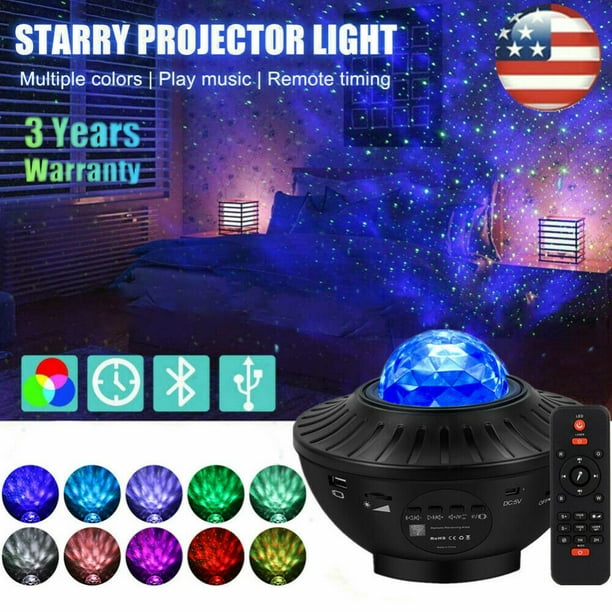 LED Galaxy Starry Night Light Projector Ocean Star Sky Party Speaker