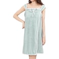 thumbnail image 1 of Primegos Women Bath Towel Button Closure Spa Bath Towel Wrap Soft Quick Drying Shower Bathrobe for Home Bathroom, 1 of 8