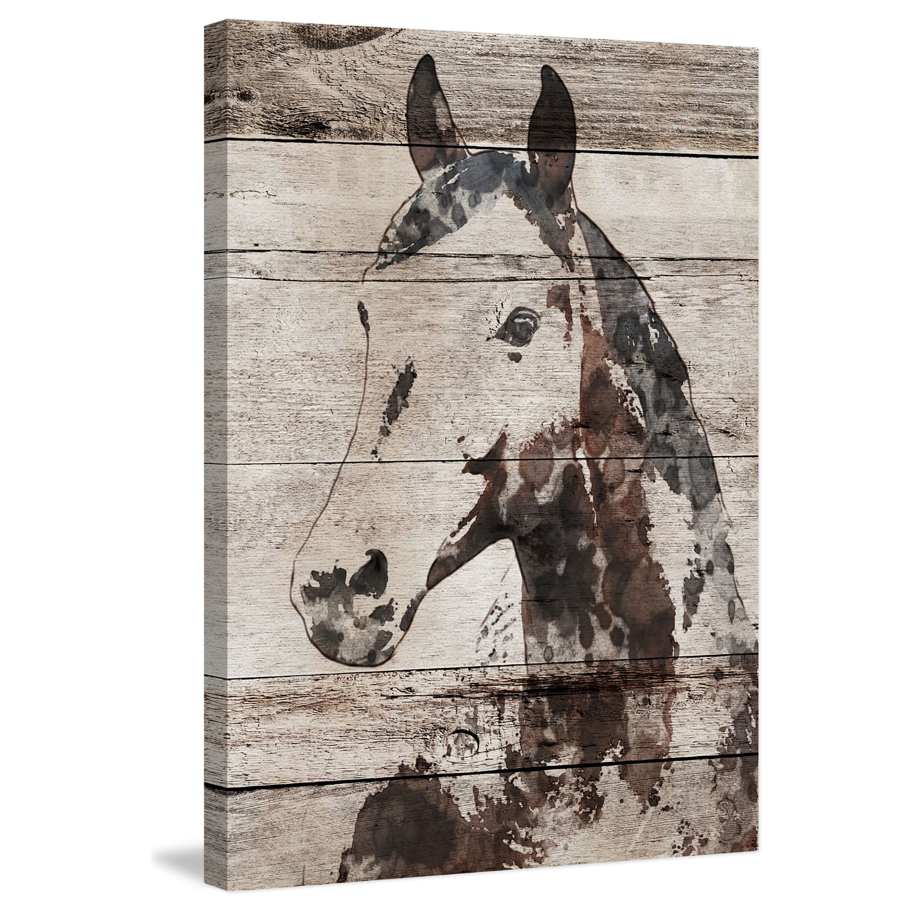 Marmont Hill "Picolino Horse" by Irena Orlov Painting Print on Wrapped Canvas