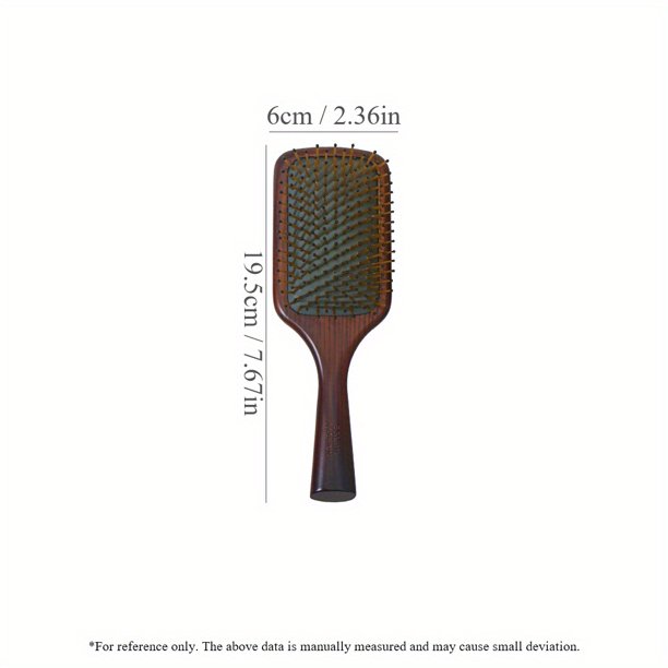 Paddle Hair Brush, Wooden Handle Easy Detangling Scalp Massage Hair Brush Comb Gently Detangles Styles Smooth And Conditions Hair Minimizes Frizz And Breakage Detangler Brush For All Hair Types