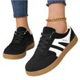 thumbnail image 2 of Willtoo Women's Stylish Round Toe Casual Shoes Comfortable Sports Lace Up Low Top Flat Sneakers Female All Match Retro Fashion Sneakers, 2 of 5