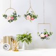 thumbnail image 2 of Corona de aro de girasol artificial, juego de 3 decoración de pared floral colgante con girasoles de seda y hojas para boda, fiesta, guardería, pared, verano, decoración del hogar Vhermosa HMHZ1129-1, 2 of 7