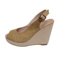 thumbnail image 2 of KBODIU Women's Sandals, Women Orthopedic Sandals with Arch Support Casual Buckle High Wedge Heel Peep Toe Solid Color Retro Fashion Sandals Summer Beach Sandals Wedge Shoes Beige 37, 2 of 3