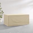 thumbnail image 3 of Crosley Furniture Vinyl Outdoor Dining Table Furniture Cover in Tan, 3 of 8