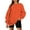 Orange, variant on Babysbule Womens Tops Long Sleeve Clearance Fashion Woman Long Sleeve Round Neck Loose Sweatshirt Solid Blouse Tops