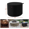 thumbnail image 2 of Round Gas Fire Pit/Table Cover - Heavy Duty 600D Polyester with PVC Coating Material, 100% Weather Resistant and Waterproof Black, 2 of 2