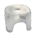 thumbnail image 2 of Abbracc Acrylic Shower Stool Corner Stool Chair Multifunctional Clear Non Slip Foot Rest white, 2 of 9
