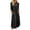 Black, variant on Zynoxe Maxi Dresses for Women Classic Round Neck 3/4 Sleeve Dresses Casual Loose Solid Color Long Dress Soft Stretchy Daily Wear T-Shirt Dresses with Side Spilt & Pockets S