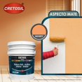 thumbnail image 2 of Cretosil Pintura Vinil Acrílica Mate Interior/Exterior 19 Litros (Color Mamey), 2 of 5