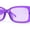 Purple, variant on Frost Neon Glo Mod Fashion Rectangular Clout Plastic Sunglasses Yellow