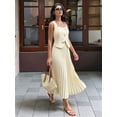 thumbnail image 6 of Womens Sleeveless Tank Top and Solid Color Midi Skirt Two Piece Set for Women Casual Summer Outfit Color XL, 6 of 9
