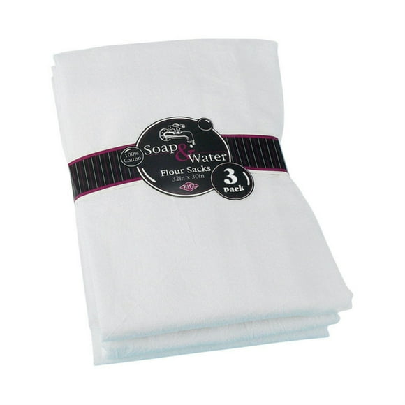 RITZ 6131825 FLOUR SACK TWL WHT 3-PK (Pack of 3)