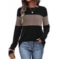 thumbnail image 6 of UZMOG Sweaters for Women, Trendy Color Block Tops Long Sleeve Shirts Early Fall Fashion Winter Clothing, 6 of 6