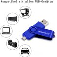 thumbnail image 5 of Paquete de 5 memorias USB ENUODA de 32 GB, memorias USB 2.0 de alta velocidad de metal giratorio multicolor (rojo, verde, negro, azul, morado), 5 of 5
