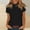 Black, variant on Solid Color Tops For Women Mock Neck Short Sleeve Casual Dressy Blouse Soft Lightweight Versatile Tops For Everyday Work Street Style