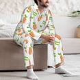 thumbnail image 6 of Bingfone Men's Pajama Set 2 Piece Loungewear PJs, Long Sleeve with Pajama Pants-Vegan Fruit Carrot, 6 of 7