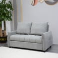 thumbnail image 3 of Light Gray Loveseat Sofa Bed / Elegant Decor for Living Room, 3 of 5