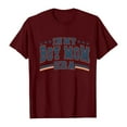 thumbnail image 4 of Tittly T Shirts for Women Spring Tops for Women Women's In My Boy Mom Printed T Shirt Cotton Round Neck Casual Short Sleeves Graphic Tees Tshirts Shirts Wine L, 4 of 4