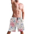 thumbnail image 5 of Dailycode Men's Quick Dry Swim Trunks Beach Shorts Casual Summer Board Shorts with Pockets, Beautiful Wildflowers, 5 of 8