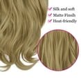 thumbnail image 6 of Youloveit Synthetic Hair Extension Hair Piece Ash Blonde Curly Wavy with Invisible Transparent Wire Adjustable Size Removable Secure Clips in Curly Wavy Hidden Secret Hairpiece for Women, 6 of 7